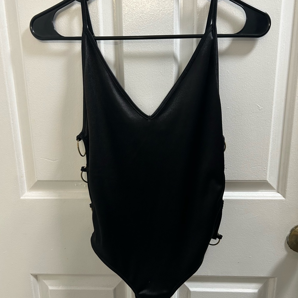 Forever 21 Black V-Neck bodysuit